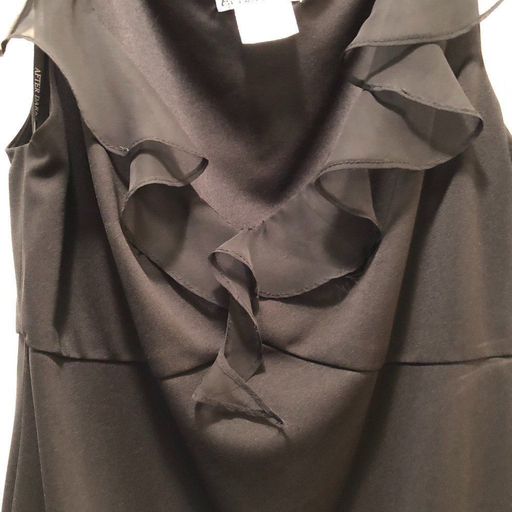 AFTER DARK Black Matte Size 10 Dress.